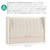 Cabeceira Casal 140 cm Lumina LED Com Frame Boucle TCA 310 Corino TCS 725 PEER