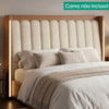Cabeceira Casal 140 cm Lumina LED Com Frame Boucle TCA 310 Corino TCS 727 PEER