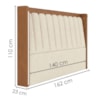 Cabeceira Casal 140 cm Lumina LED Com Frame Boucle TCA 310 Corino TCS 727 PEER
