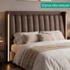 Cabeceira Casal 140 cm Lumina LED Com Frame Corino TCS 721 PEER