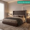 Cabeceira Casal 140 cm Lumina LED Com Frame Corino TCS 721 PEER