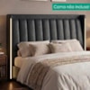 Cabeceira Casal 140 cm Lumina LED Com Frame Corino TCS 724 PEER