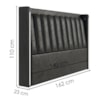 Cabeceira Casal 140 cm Lumina LED Com Frame Corino TCS 724 PEER