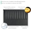Cabeceira Casal 140 cm Lumina LED Com Frame Corino TCS 724 PEER