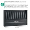 Cabeceira Casal 140 cm Lumina LED Com Frame Corino TCS 724 PEER