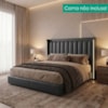 Cabeceira Casal 140 cm Lumina LED Com Frame Corino TCS 724 PEER