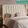 Cabeceira Casal 140 cm Lumina LED Com Frame Corino TCS 725 PEER