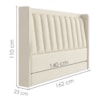 Cabeceira Casal 140 cm Lumina LED Com Frame Corino TCS 725 PEER