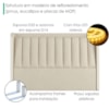 Cabeceira Casal 140 cm Lumina LED Com Frame Corino TCS 725 PEER
