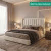 Cabeceira Casal 140 cm Lumina LED Com Frame Corino TCS 725 PEER