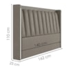 Cabeceira Casal 140 cm Lumina LED Com Frame Corino TCS 726 PEER