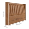 Cabeceira Casal 140 cm Lumina LED Com Frame Corino TCS 727 PEER