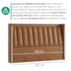 Cabeceira Casal 140 cm Lumina LED Com Frame Corino TCS 727 PEER