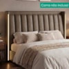 Cabeceira Casal 140 cm Lumina LED Com Frame Corino TCS 729 PEER