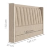 Cabeceira Casal 140 cm Lumina LED Com Frame Linho SL 65 PEER