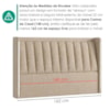 Cabeceira Casal 140 cm Lumina LED Com Frame Linho SL 65 PEER