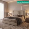 Cabeceira Casal 140 cm Lumina LED Com Frame Linho SL 65 PEER
