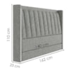 Cabeceira Casal 140 cm Lumina LED Com Frame Linho SL 66 PEER