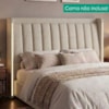 Cabeceira Casal 140 cm Lumina LED Com Frame Linho SL 71 PEER
