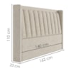 Cabeceira Casal 140 cm Lumina LED Com Frame Linho SL 71 PEER