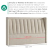 Cabeceira Casal 140 cm Lumina LED Com Frame Linho SL 71 PEER