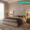 Cabeceira Casal 140 cm Lumina LED Com Frame Linho SL 71 PEER