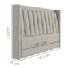 Cabeceira Casal 140 cm Lumina LED Com Frame Linho SL 77 PEER