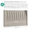 Cabeceira Casal 140 cm Lumina LED Com Frame Linho SL 77 PEER