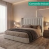 Cabeceira Casal 140 cm Lumina LED Com Frame Linho SL 77 PEER