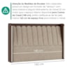 Cabeceira Casal 140 cm Lumina LED Com Frame Linho TCA 202 Corino TCS 721 PEER