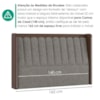 Cabeceira Casal 140 cm Lumina LED Com Frame Linho TCA 208 Corino TCS 721 PEER