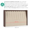 Cabeceira Casal 140 cm Lumina LED Com Frame Linho TCA 210 Corino TCS 721 PEER