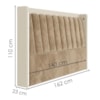 Cabeceira Casal 140 cm Lumina LED Com Frame Veludo TCA 312 Corino TCS 725 PEER