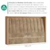 Cabeceira Casal 140 cm Lumina LED Com Frame Veludo TCA 312 Corino TCS 727 PEER