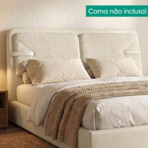 Cabeceira Casal 140 cm Malu Com Frame Boucle TCA 310 Corino TCS 725 PEER