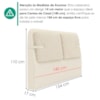 Cabeceira Casal 140 cm Malu Com Frame Boucle TCA 310 Corino TCS 725 PEER