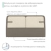 Cabeceira Casal 140 cm Malu Com Frame Boucle TCA 310 Corino TCS 726 PEER