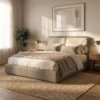 Cabeceira Casal 140 cm Malu Com Frame Boucle TCA 310 Corino TCS 726 PEER