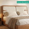 Cabeceira Casal 140 cm Malu Com Frame Boucle TCA 310 Corino TCS 727 PEER