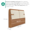 Cabeceira Casal 140 cm Malu Com Frame Boucle TCA 310 Corino TCS 727 PEER