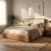 Cabeceira Casal 140 cm Malu Com Frame Boucle TCA 310 Corino TCS 727 PEER
