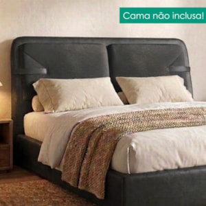 Cabeceira Casal 140 cm Malu Com Frame Corino TCS 724 PEER