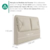 Cabeceira Casal 140 cm Malu Com Frame Corino TCS 725 PEER
