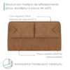 Cabeceira Casal 140 cm Malu Com Frame Corino TCS 727 PEER