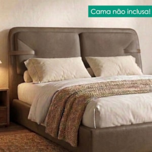 Cabeceira Casal 140 cm Malu Com Frame Corino TCS 729 PEER