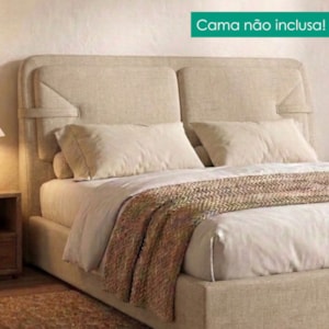 Cabeceira Casal 140 cm Malu Com Frame Linho SL 65 PEER