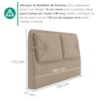 Cabeceira Casal 140 cm Malu Com Frame Linho SL 65 PEER