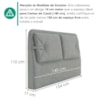 Cabeceira Casal 140 cm Malu Com Frame Linho SL 66 PEER
