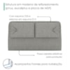 Cabeceira Casal 140 cm Malu Com Frame Linho SL 66 PEER