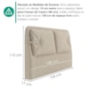 Cabeceira Casal 140 cm Malu Com Frame Linho SL 71 PEER